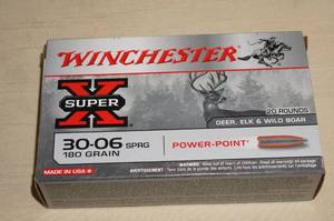 lot 113 image: Box of 20 Winchester .30-06 180 Gr Power Point Ammo