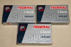 lot 125 image: (15) Federal Classic 12 Ga 2-34 1 Oz HP Rifled Slugs