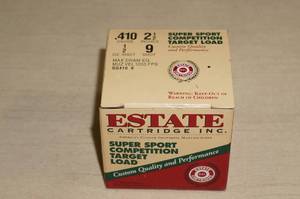 lot 129 image: Box of 25 Estate .410 2-12 Target Shotshells