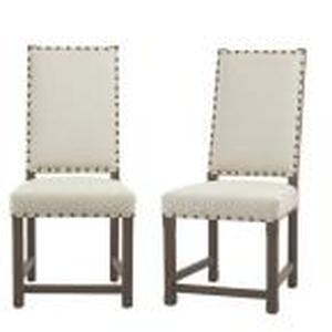 lot 312 image: Andrew Beige Dining Chair (Set of 2...