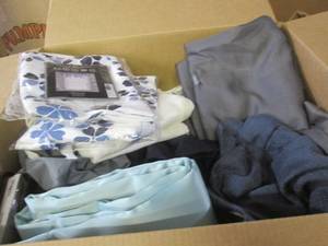 lot 11 image: Box of Assorted Curtain Panels...