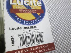 lot 29 image: 5- 2x4 ft Lucite Ceiling Light Cove...
