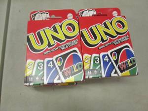 lot 66 image: 6 pks UNO Cards...