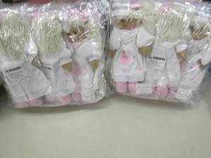lot 91 image: 2- 6 pk Small Cloth Dolls...