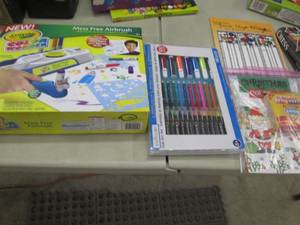 lot 103 image: Airbrush, Art Set, Coloring Books...