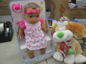 lot 111 image: Baby Doll, Plush Dog...