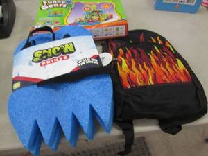 lot 114 image: Snow Prints, Funny Gears, Back Pack...