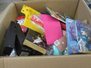 lot 123 image: Box of Assorted Toys & Misc...