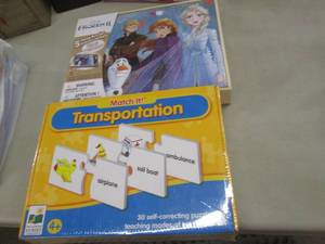 lot 205 image: 5 Frozen II Wooden Puzzles, Match I...