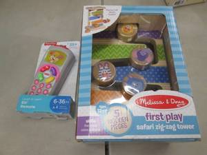 lot 214 image: Melissa & Doug Zig Zag Tower, Fishe...