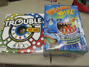 lot 217 image: Shark Bite, Trouble Game...