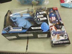 lot 243 image: Captain America, RC Dragon...