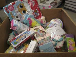 lot 265 image: Box of Assorted Small Toys & Misc...