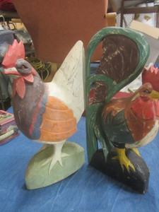 lot 35 image: Folk Art Chickens