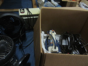 lot 86 image: Fans, Heater, Irons