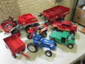 (A-2) Assorted Toy Trucks Etc...