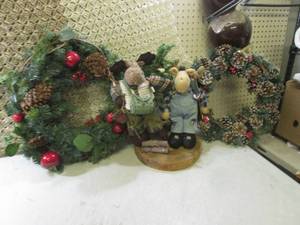 (A-2) Moose Fishing Decor and 2 Wre...