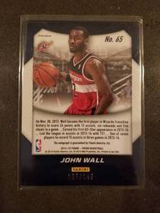 lot 7 image: Panini Prizm 2014 JOHN WALL AUTOGRAPH Basketball Card