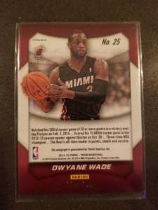 lot 8 image: Panini Prizm 2014 Dwayne Wade AUTOGRAPH Basketball Card
