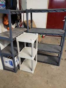 lot 181 image: 3 sets of shelving - Easy AssemblyDisassembly