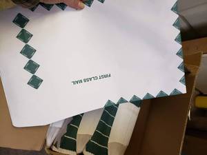 lot 190 image: 9x12 Catalog Envelopes White First Class - Qty of 500