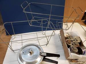 lot 196 image: 3 Sets of Heat Trays for Bulk Serving and Traditional Pressure Cooker