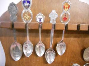 lot 43 image: Spoon Collection with Holder, Silver