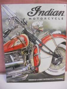 lot 91 image: Tin Indian Motorcycle Sign