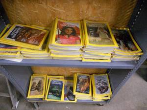 lot 28 image: National Geographic Magazines 1968-1979 Total Qty of 120