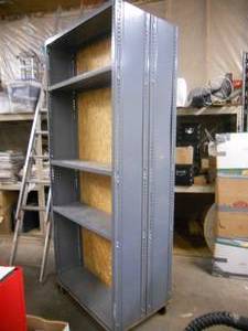 lot 5 image: Rolling Shelves - Double Sided, 21x36x92, Adjustable Shelves, Heavy Duty Casters