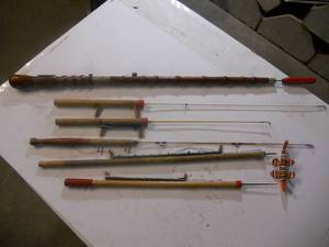 lot 20 image: Ice fishing Rods - Collectible Little Joe, Lure, and Many More