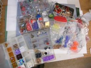 lot 120 image: Beads and More Beads Containers included