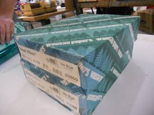 lot 78 image: Royal Fiber 500 Sheets Ice Blue 8-12x11 80# Smooth Finish Cover Cardstock