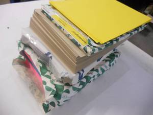 lot 83 image: CardstockCover 8-12x11 - White, Red, Blue, Pink, Tan, Yellow - Many Reams - See Pics
