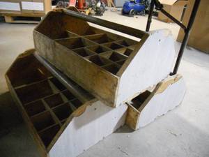 lot 26 image: Plumber-Tool Wood Tote - Great to Upcycle 24x14x11 - Set of 3