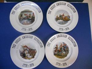 lot 130 image: 4 Collector Plates - The Great American Revolution 1776-1976