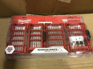 SHOCKWAVE Impact Duty Steel Driver Bit Set (106-Piece) by Milwaukee in good&nbsp condition