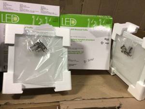 Commercial Drop Ceiling 1 ft. x 1 ft. White 4000K Integrated LED Flat Panel Troffer by ETI in good&nbsp condition