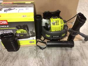 175 MPH 760 CFM 38cc Gas Backpack Leaf Blower by RYOBI in good&nbsp condition