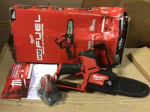 M12 FUEL 12-Volt Lithium-Ion Brushless Cordless 6 in. HATCHET Pruning Saw Kit with 4.0 Ah Battery and Charger by Milwaukee in good&nbsp condition