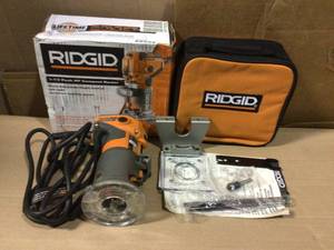 5.5 Amp Corded Compact Fixed-Base Router by RIDGID  USED