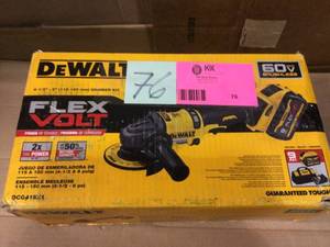 FLEXVOLT 60-Volt MAX Brushless 4-12 in. - 6 in. Cordless Grinder with Kickback Brake Kit by DEWALT in good&nbsp condition