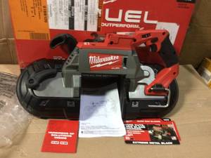 M18 FUEL 18-Volt Lithium-Ion Brushless Cordless Deep Cut Band Saw (Tool-Only) by Milwaukee in good&nbsp condition
