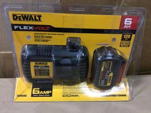 FLEXVOLT 20-Volt60-Volt MAX Lithium-Ion 6.0Ah Battery Pack with Charger by DEWALT in good&nbsp condition