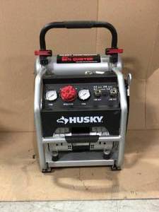 4.5 Gal. Portable Electric-Powered Silent Air Compressor by Husky Shop the Collection in good conditions