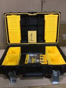 lot 1 image: TOUGHSYSTEM 2.0 22 in. Medium Tool Box by DEWALT in good  condition