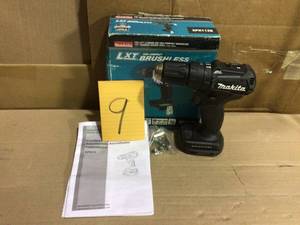 lot 9 image: Makita 18-Volt LXT Lithium-Ion Sub-Compact Brushless Cordless 12 in. Hammer Driver Drill (Tool Only) see pictures