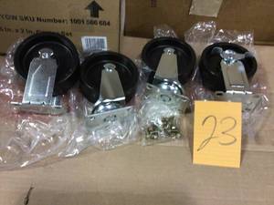 lot 23 image: 5 in. Black PP Caster Kit by Husky in good condition