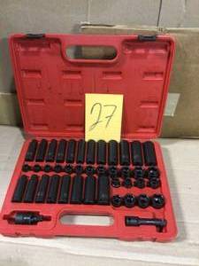 lot 27 image: 38 in. Drive Master Impact Socket Set (42-Piece) by SUNEX TOOLS in good condition