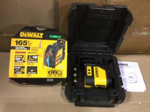 lot 32 image: 165 ft. Red Self-Leveling Cross-Line Laser Level with (3) AA Batteries & Case by DEWALT in good condition